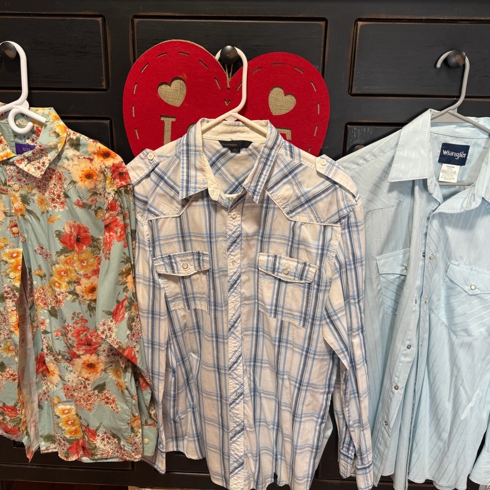 TALLIA Floral and Plaid Men's Shirt